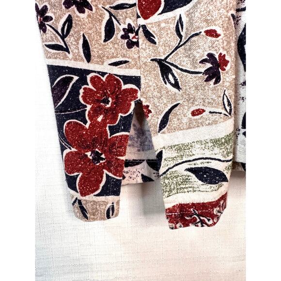 VINTAGE‎ 100% Silk Blouse Size 2X Floral Corrage Hawaiian Summer Beach Vacation - Picture 7 of 10